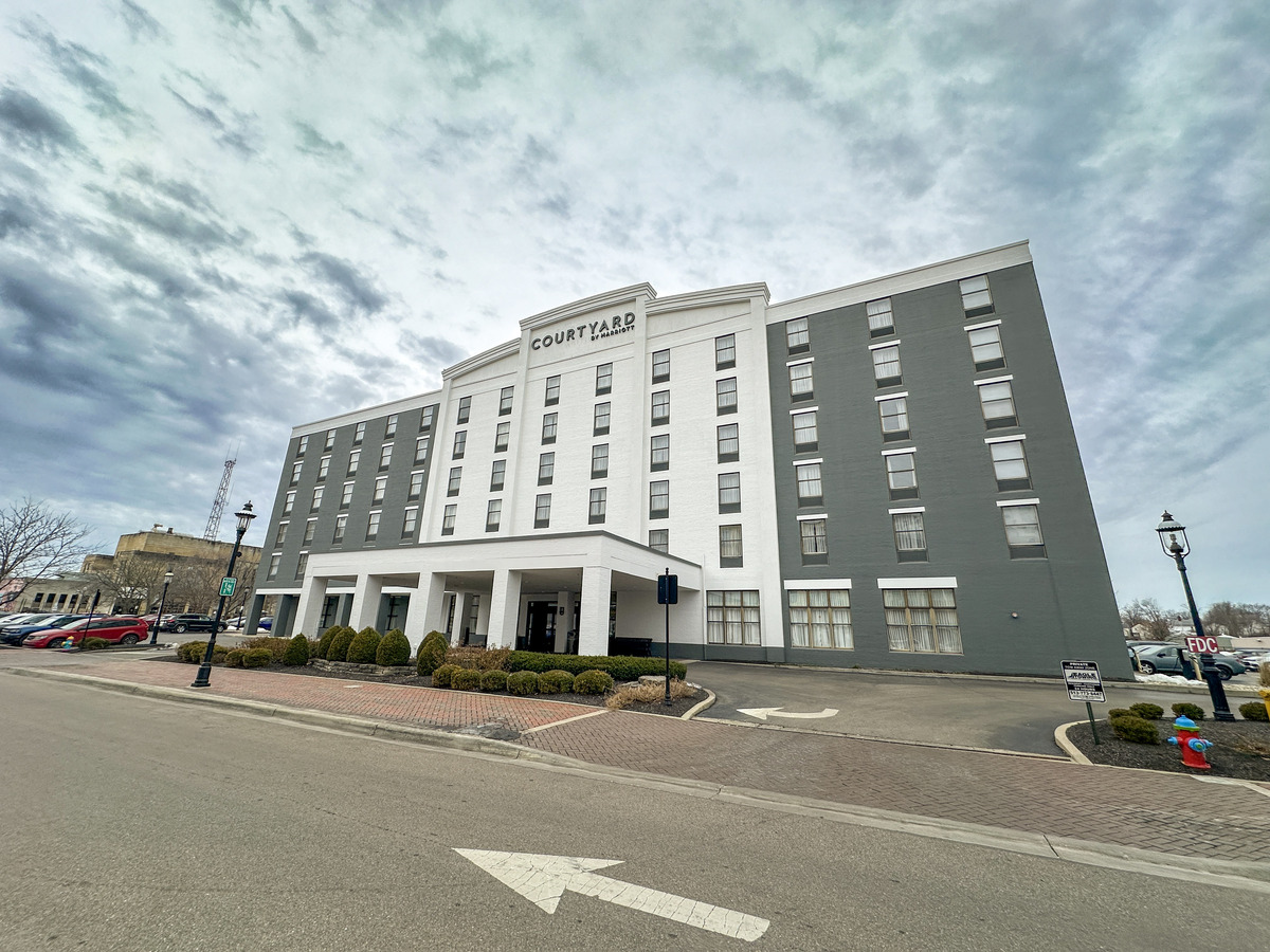 Front view of building