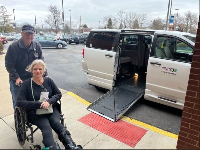 Community First Fleet Picking up a Client at Kettering Hamilton